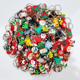 30/45Pcs (Mix) Random Style Christmas Gifts Keyring Ornament Purse Bag Accessories Keychain For Party Gift