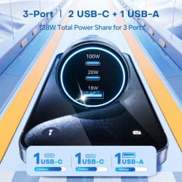 138W Car Charger Fast USB Type C Car Phone Charge 100W 65W 45W 35W PD3.0 PPS For iPhone 14 15 Samsung Laptops Tabet Car Adapter