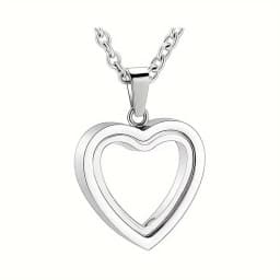 Glass Cremation Jewelry Necklace for Ashes Heart Memorial Lockets for Ashes Stainless Steel Keepsake Urn Ashes Pendants