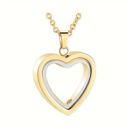 Glass Cremation Jewelry Necklace for Ashes Heart Memorial Lockets for Ashes Stainless Steel Keepsake Urn Ashes Pendants