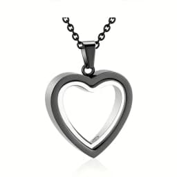 Glass Cremation Jewelry Necklace for Ashes Heart Memorial Lockets for Ashes Stainless Steel Keepsake Urn Ashes Pendants