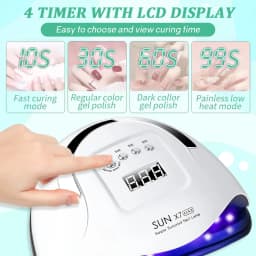 DianaBeauty UV LED Nail Lamp 180W Manicure Lamp for Curing All Nail Gel 57 LEDs Quick-drying Nail Dryer with4 Timers Nail Art