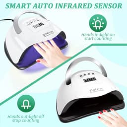 DianaBeauty UV LED Nail Lamp 180W Manicure Lamp for Curing All Nail Gel 57 LEDs Quick-drying Nail Dryer with4 Timers Nail Art