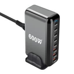 New 600W GaN Fast Charge 3.0 USB Type C Fast Charger with 8 Ports, 5C3A PD Charger for Phones and Tablets, Portable Design