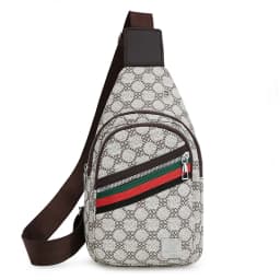 Men's Multifunction Messenger Bag Shoulder Cloth Chest Bags Crossbody Casual Handbag with Earphone Hole