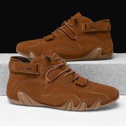 New 2025 Men's Retro Design Sports Shoes Men's Outdoor Casual Leather Breathable Comfortable Summer Hot Selling Flat Ankle Boots