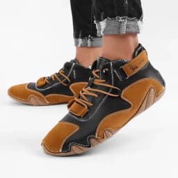 New 2025 Men's Retro Design Sports Shoes Men's Outdoor Casual Leather Breathable Comfortable Summer Hot Selling Flat Ankle Boots