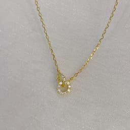 New S925 Silver Round Choker Zircon For Women Fashion Chain Minimalist Dainty Double Circle Pendant Necklace Neck Fine Jewelry