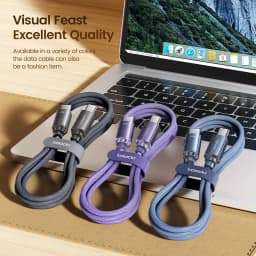 Toocki 100W/60W USB C Cable for Vivo OPPO Xiaomi Multi-color QC4.0 Fast Charging Charger Type C Cable for iPhone 16 15 Pro Max