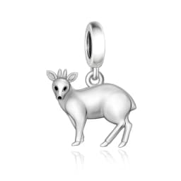 Fit Original Charm Bracelet 925 Sterling Silver Bambie Elk Deer Mother Daughter Love You Pendant Bead For Making Women Berloque