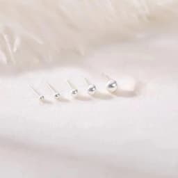 925 Sterling Silver Stud Earrings for Women Sterling Silver Earrings Multiple Piercings 5 Pairs Earrings Set 2mm 3mm 4mm 5mm 6mm