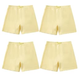 Kids Girls Panties 4 Pcs Soft Cotton Breathable Safety Pants Solid Color Underpants Four Seasons Fashion Leggings For 2-13 Years