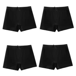 Kids Girls Panties 4 Pcs Soft Cotton Breathable Safety Pants Solid Color Underpants Four Seasons Fashion Leggings For 2-13 Years