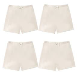 Kids Girls Panties 4 Pcs Soft Cotton Breathable Safety Pants Solid Color Underpants Four Seasons Fashion Leggings For 2-13 Years