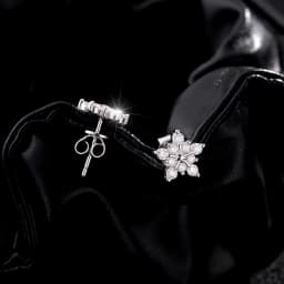 MODIAN D Color Dazzling Moissanite Earrings 925 Sterling Silver Trendy Cute Snowflake Stud Earrings For Women Fine Jewelry