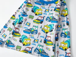 Boys Cartoon Engineering Car Pajamas Set 100% Cotton 2PC Loungewear Long Sleeve Elastic Cuffs Soft Sleepwear For Kids 1-8 Years