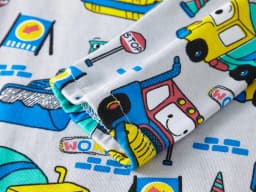 Boys Cartoon Engineering Car Pajamas Set 100% Cotton 2PC Loungewear Long Sleeve Elastic Cuffs Soft Sleepwear For Kids 1-8 Years