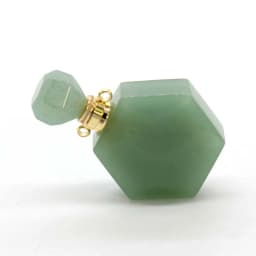 Natural Amethyst Crystal Hexagon Stone Perfume Bottle Pendant Necklace For Women Quartz Gemstone Essential Oil Diffuser Jewelry