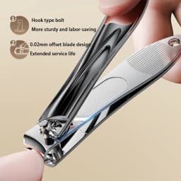 Nail Clippers Stainless Steel Sharpest Nail Cutter Duty Curved Edge for Adult Men Women Swing Out Nail Cleaner/File