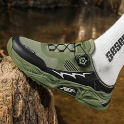 Men's Korean Casual Breathable Casual Shoes Summer Soft-Sole Anti-Slip Youth Half-Slippers Rotating Shoelaces Sports Tide Shoes