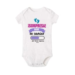 Surprise Baby on The Way Please Wait Printed Baby Jumpsuit Pregnancy Announcement Clothes Newborn Short Sleeve Bodysuit Romper