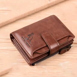 Artificial Leather Men's Wallet Luxury Short RFID Card Holder for Men Zipper Coin Purse Portable Wallets for Men Billfold
