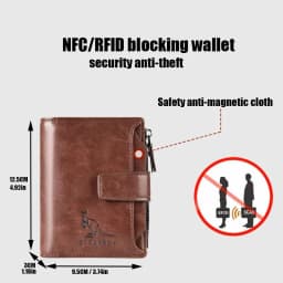 Artificial Leather Men's Wallet Luxury Short RFID Card Holder for Men Zipper Coin Purse Portable Wallets for Men Billfold