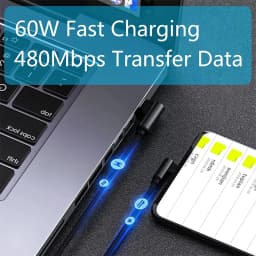 90 Degree Elbow 66W 6A Short Data Cable USB A USB C To Type C Fast Charging Cable For iPhone 15 16 Xiaomi Samsung Huawei