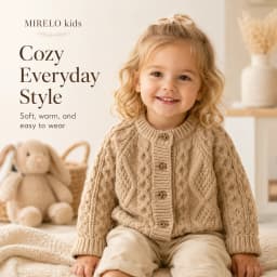 Autumn Sweater Children's Clothes Sweater Knit Cardigan for Girls Boys Long Sleeve Keep Warm Thickened Jacket Outfit Coat