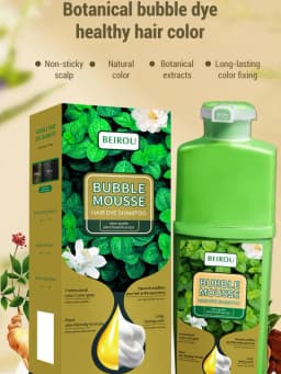 Bubble Botanical Hair Dye Can Cover White Hair At Home Lazy Hair Color Care Natural Plant Essence Permanent Hair Color Cream