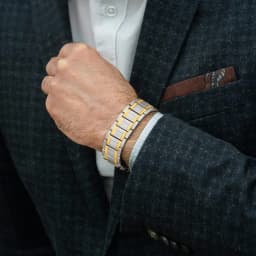 ARADOO Premium Titanium Steel Bracelets for Men with 3X Ultra Strenth Magnetic Wristband Jewelry Gifts