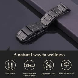 ARADOO Premium Titanium Steel Bracelets for Men with 3X Ultra Strenth Magnetic Wristband Jewelry Gifts