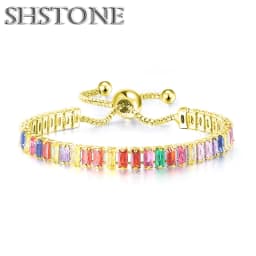 Noble 925 Sterling Silver Bracelet Elegant Zircon Crystal Fine Jewelry For Women Girl Engagement Wedding Glamour 18CM