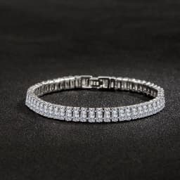 Noble 925 Sterling Silver Bracelet Elegant Zircon Crystal Fine Jewelry For Women Girl Engagement Wedding Glamour 18CM