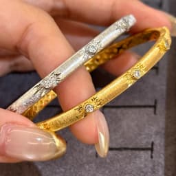 Sparkling art diamond inlaid woven sunflower bracelets for Women silver 925 luxury brushed High quality bangles wedding jewelry