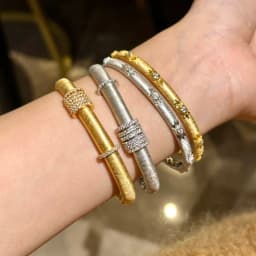 Sparkling art diamond inlaid woven sunflower bracelets for Women silver 925 luxury brushed High quality bangles wedding jewelry