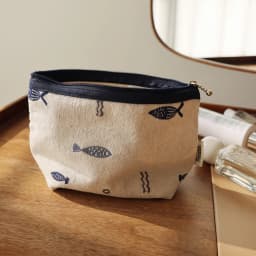 Embroidered Cosmetic Bag Literary Simple Storage Bag Travel Portable Zipper Makeup Bag Ethnic Style Liner Handmade Medium Bag