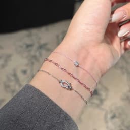 925 Silver Pink Rope Inlaid Shiny Zircon Bracelet for Women Girls Elegant Delicate Vintage French Fine Jewelry Wedding Wholesale