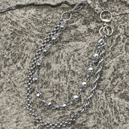 Original DIY Skull Pants Chain Stainless Steel Round Beads Combination Locomotive Chain Punk Men And Women Luxury Accessories