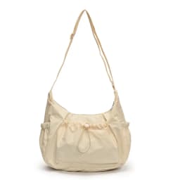 Sweet Korean Style Nylon Shoulder Bag Pleated Handbag Crossbody Bag Lightweight Tote Bag Drawstring Bag Outdoor