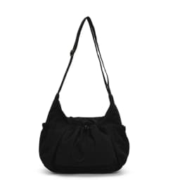 Sweet Korean Style Nylon Shoulder Bag Pleated Handbag Crossbody Bag Lightweight Tote Bag Drawstring Bag Outdoor