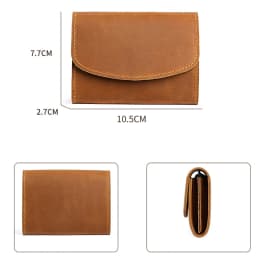 Vintage Crazy Horse Leather Credit Card Holder Wallet Mens Real Cowhide Slim ID VIP Business Cards Case Bag Small Coins Purses