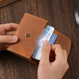 Vintage Crazy Horse Leather Credit Card Holder Wallet Mens Real Cowhide Slim ID VIP Business Cards Case Bag Small Coins Purses
