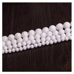 Natural 6/8/10 mm Beads White Lotus Carving Tridacna Shell Stone Buddha Prayer For Jewelry Making DIY Bracelet Necklace