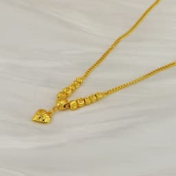 Dubai 24K Gold Plated Exquisite Women's Luxury Love Necklace Middle Eastern Elegant Heart Bracelet Copper Jewelry Two Piece Set