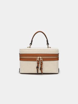 Fashionable versatile box bag brown one shoulder trendy hand-held hard fashionable small square bag