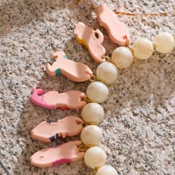 Creative Bikini Doll Necklace Adjustment Imitation Stone Neck Chain Gift Handmade Beads Chain Necklace Accessories