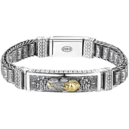Factory Price S925 Sterling Silver Retro Lucky Pixiu Man Bracelet Thick Style Domineering Trend Personality Jewelry Gift