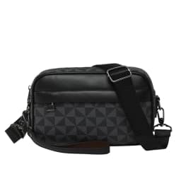 Casual Lightweight Business Shoulder Bags for Men PU Leather Messenger Bag Comfortable Wide Strap Crossbody Bags Designer Male