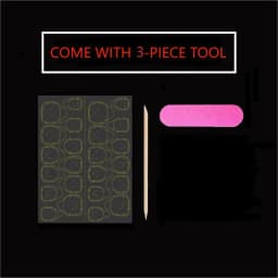 10 PCS Luxury Handmade Press on Nails Almond Purple Tenderness Design with 3-PIECE Tool Adhesive Nail Glue Tabs